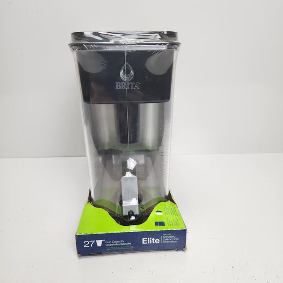 Brita Extra Large UltraMax 27 Cup Black Filtered Water Dispenser w/ Elite Filter - Picture 1 of 4